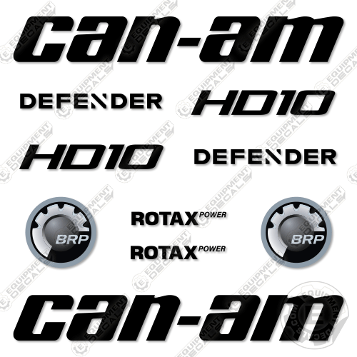 Fits Can-Am Defender XT HD10 Decal Kit ATV - CUSTOM BLACK