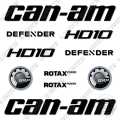 Fits Can-Am Defender XT HD10 Decal Kit ATV - CUSTOM BLACK