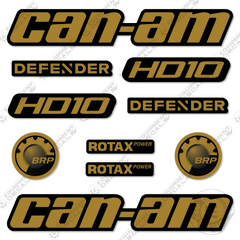 Fits Can-Am Defender XT HD10 Decal Kit ATV - METALLIC GOLD!