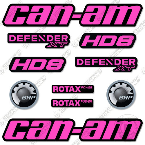 Fits Can-Am Defender XT HD8 Decal Kit ATV - CUSTOM PINK!