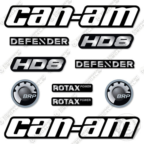 Fits Can-Am Defender HD8 Decal Kit ATV - CUSTOM SILVER!