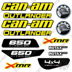 Can-Am Outlander 650 XMR Decal Kit ATV - Neo Yellow