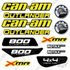 Image of Can-Am Outlander 800 XMR Decal Kit ATV - Neo Yellow