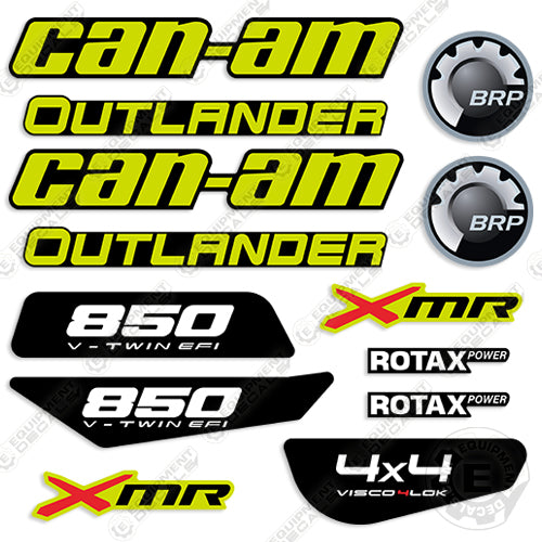 Can-Am Outlander 850 XMR Decal Kit ATV - Manta Green