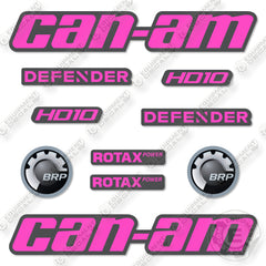 Can-Am Defender XT HD10 Decal Kit UTV - Custom Pink! - Aftermarket Kit