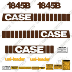 Fits Case 1845B Decal Kit Skid Steer - BROWN