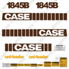 Image of Fits Case 1845B Decal Kit Skid Steer - BROWN
