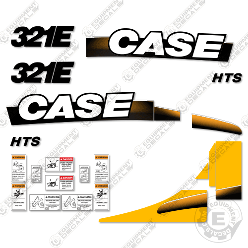 Fits Case 321E Decal Kit Wheel Loader - STYLE 2