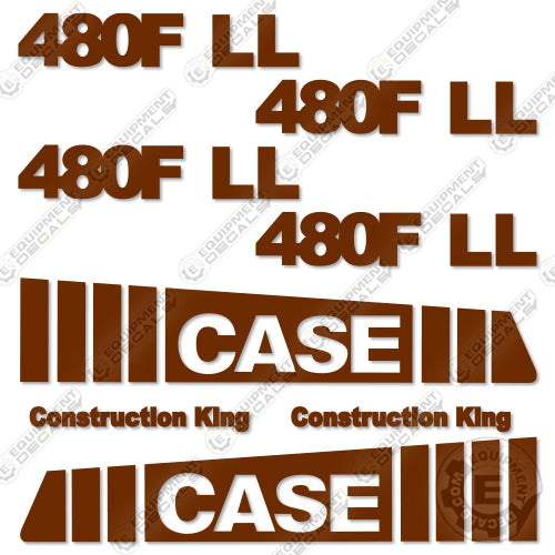 Fits Case 480F LL Decal Kit Backhoe