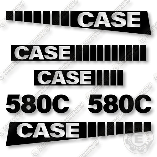 Case 580C 2 Style 2 Decal Kit Loader Backhoe- Aftermarket Kit