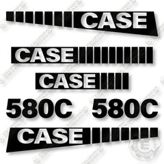Case 580C 2 Style 2 Decal Kit Loader Backhoe- Aftermarket Kit