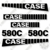 Image of Case 580C 2 Style 2 Decal Kit Loader Backhoe- Aftermarket Kit