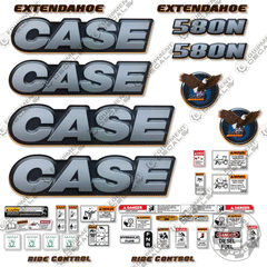 Fits Case 580N Extendahoe Decal Kit Back Hoe Loader