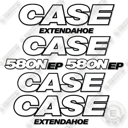 Fits Case 580N EP New Style Decal Kit Extendahoe - 3M Reflective!