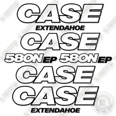 Fits Case 580N EP New Style Decal Kit Extendahoe - 3M Reflective!