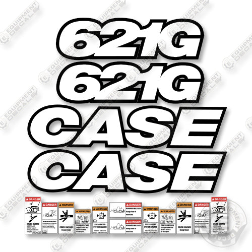 Fits Case 621G Decal Kit Wheel Loader - 3M Reflective!