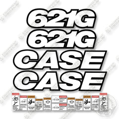 Fits Case 621G Decal Kit Wheel Loader - 3M Reflective!