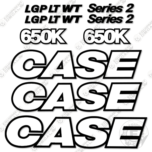 Fits Case 650K Decal Kit Excavator - CUSTOM!