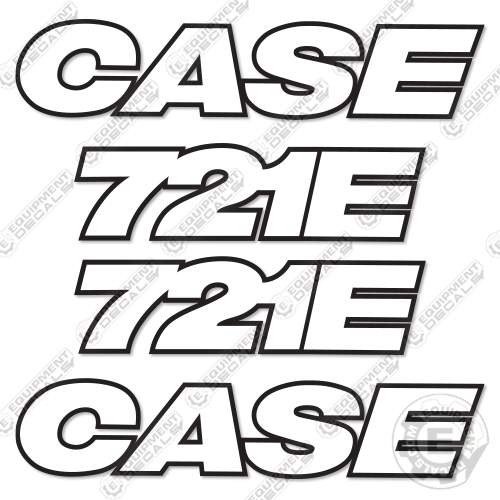 Fits Case 721E Decal Kit Wheel Loader - 3M Reflective!