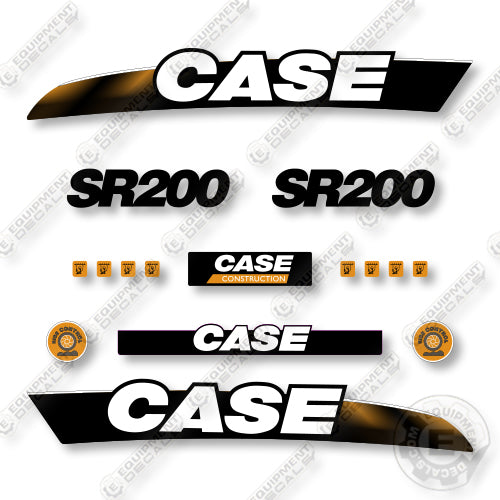 Case SR200 2011 Decal Kit Skid Steer Loader - Aftermarket Kit