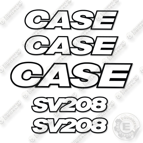 Case SV208 Decal Kit Vibratory Smooth Drum Roller - Aftermarket Kit