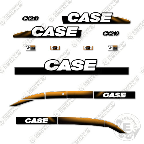 Fits Case CX210 Decal Kit Excavator Equipment Decals