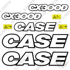 Fits Case CX300D Decal Kit Excavator - 3M Reflective!