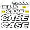 Image of Fits Case CX300D Decal Kit Excavator - 3M Reflective!