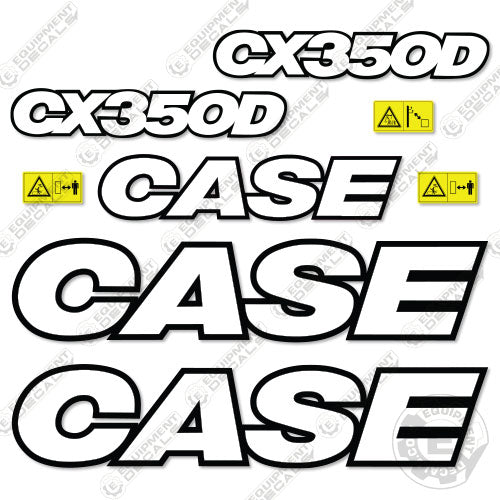 Fits Case CX350D Decal Kit Excavator - 3M Reflective!