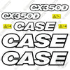 Image of Fits Case CX350D Decal Kit Excavator - 3M Reflective!