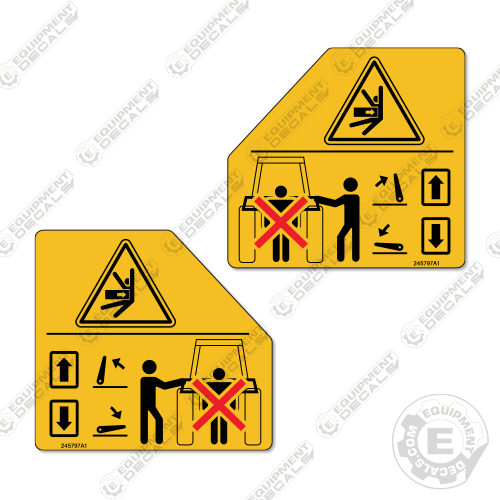 Case Fender Warning Decal - 245797A1