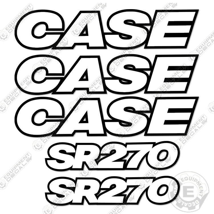 Fits Case SR270 Decal Kit Skid Steer