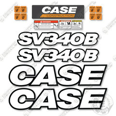Fits Case SV340B Decal Kit Skid Steer Loader - 3M REFLECTIVE VINYL!