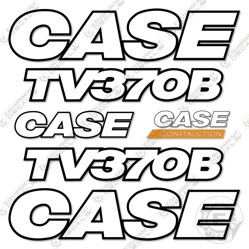 Case Machine Sticker Fits Case TV370B Decal Kit Track Loader - 3M REFLECTIVE VINYL ...