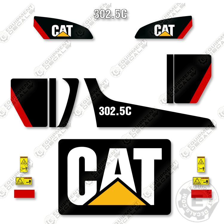 Fits Caterpillar 302.5C Decal Kit Mini Excavator