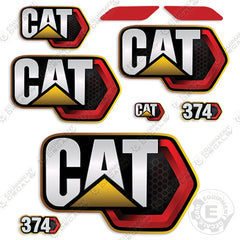Fits Caterpillar 374 Excavator Decals Next Gen