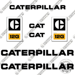 Fits Caterpillar 12G Decal Kit Motor Grader - Scraper