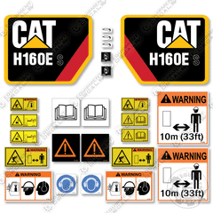 Fits Caterpillar H160ES Decal Kit Hammer