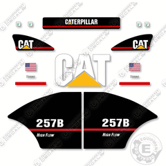 Fits Caterpillar 257B High Flow Decal Kit Skid Steer
