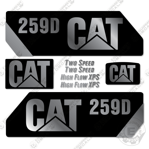 Fits Caterpillar 259D Decal Kit Skid Steer (Custom Chrome)