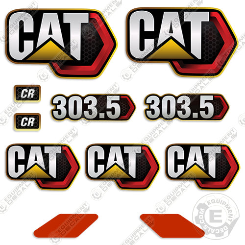Caterpillar 303.5 CR Next Gen Decal Kit Mini Excavator
