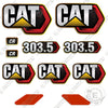 Image of Caterpillar 303.5 CR Next Gen Decal Kit Mini Excavator