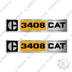 Fits Caterpillar 3408 Decal Kit - Brushed Aluminum - Diesel Engine