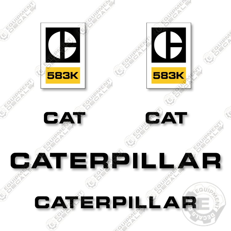 Fits Caterpillar 583K Decal Kit Dozer Pipe Layer