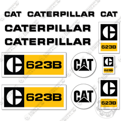 Fits Caterpillar 623B Decal Kit Motor Grader - Scraper