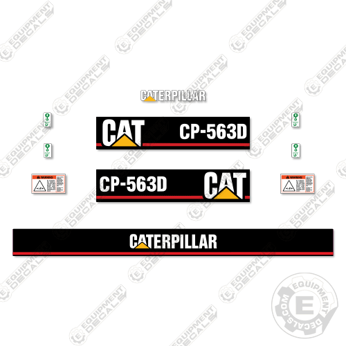 Fits Caterpillar CP563D Roller Decal Kit