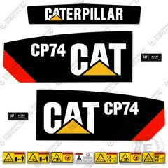Fits Caterpillar CP74 Decal Kit Roller