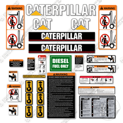 Fits Caterpillar GC18 Forklift Decal Kit