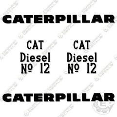 Fits Caterpillar No. 12 Decal Kit Motor Grader - Scraper