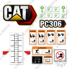 Fits Caterpillar PC306 Decal Kit Cold Planer